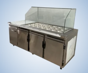 Heladera mostrador ciego con topineras