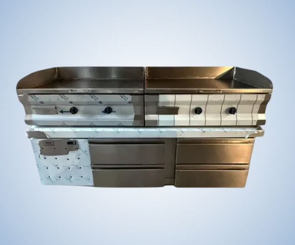 Heladera base refrigerada bajo plancha 200x70x70cm